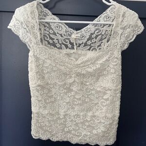 White lace Garage tee-shirt